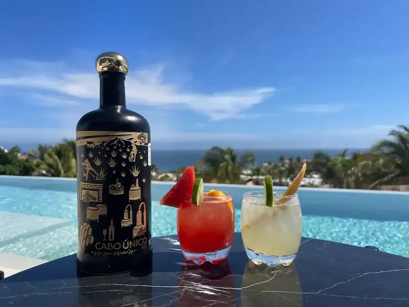 Casa Texas signature margaritas by the infinity pool